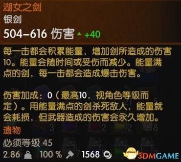 巫师3湖女之剑升级奖励图标