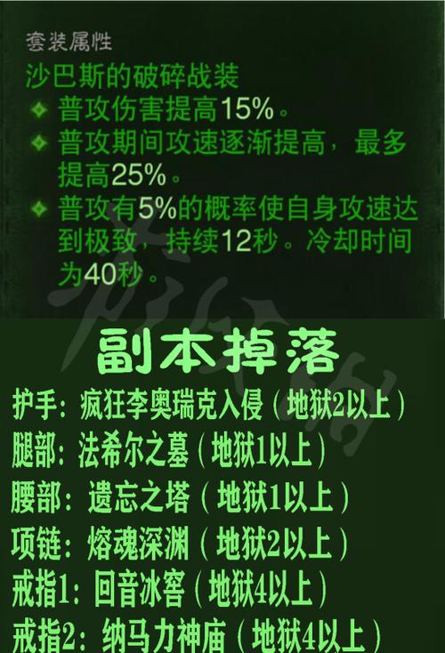 暗黑2所有绿色套装介绍缩略图