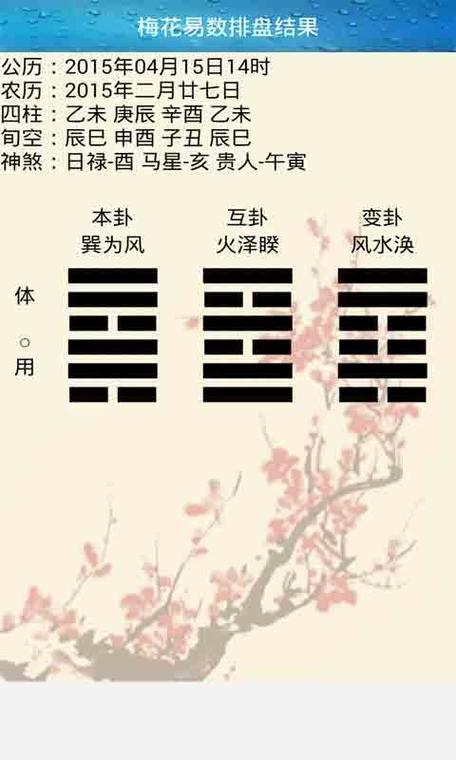 梅花易数三个数字在线排盘缩略图
