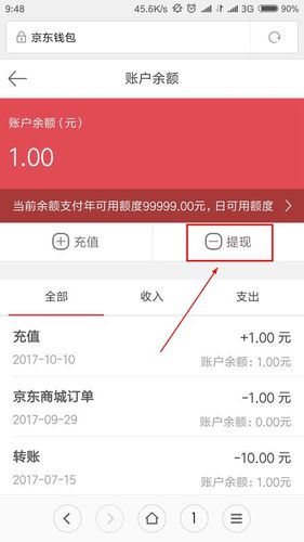 京东里面我的钱包的余额怎么使用图标