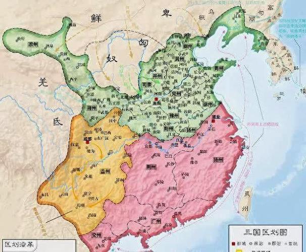 三国群雄地图精确到郡缩略图