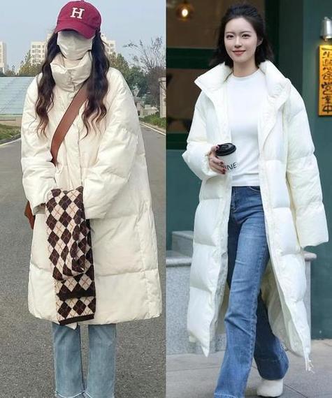 米白色短款羽绒服搭配游戏截图