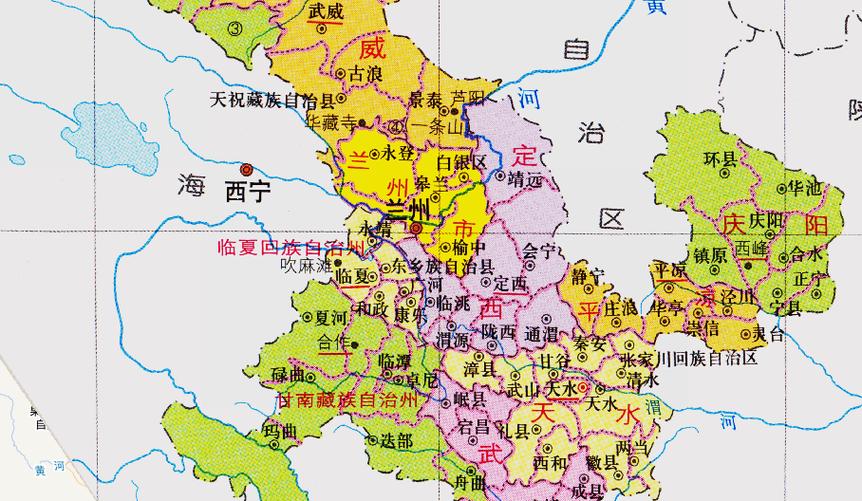 甘肃地图全图高清版图标