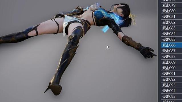 游戏女角色死亡倒地姿势缩略图