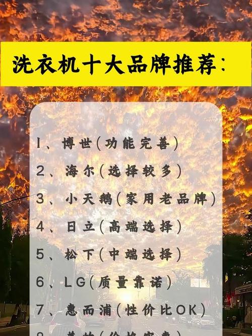 洗衣机质量最好排名第一名缩略图