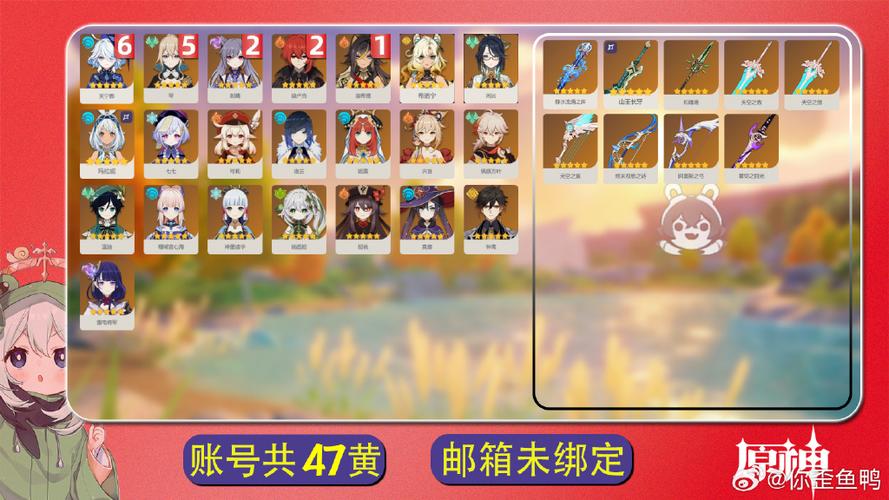 原神世界等级对应冒险等级对应的角色缩略图