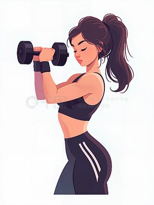 健身卡通图片图标