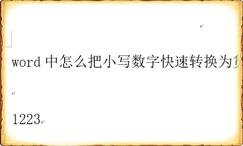 word金额小写变大写缩略图