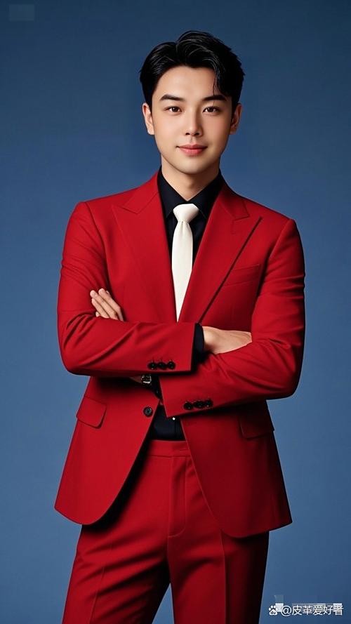 男生穿红色衣服头像缩略图