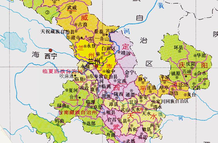 甘肃省地图全图高清图标