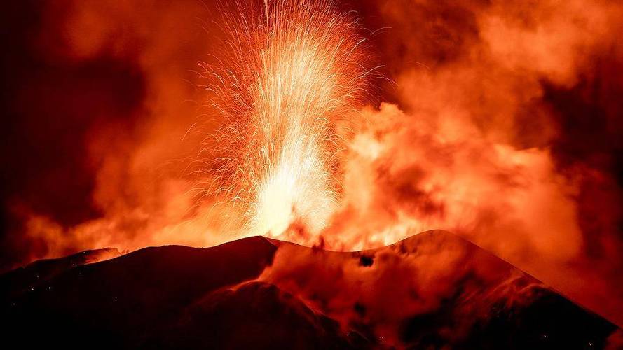 火山爆发岩浆爆发视频图标