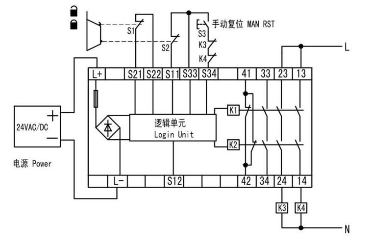 安全继电器工作原理及接线图图标