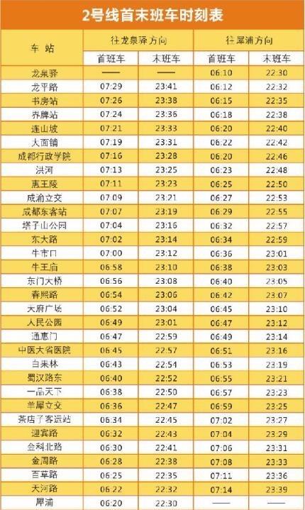 地铁2号线最早几点发车图标