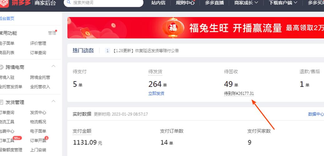 拼多多商家版账户资金