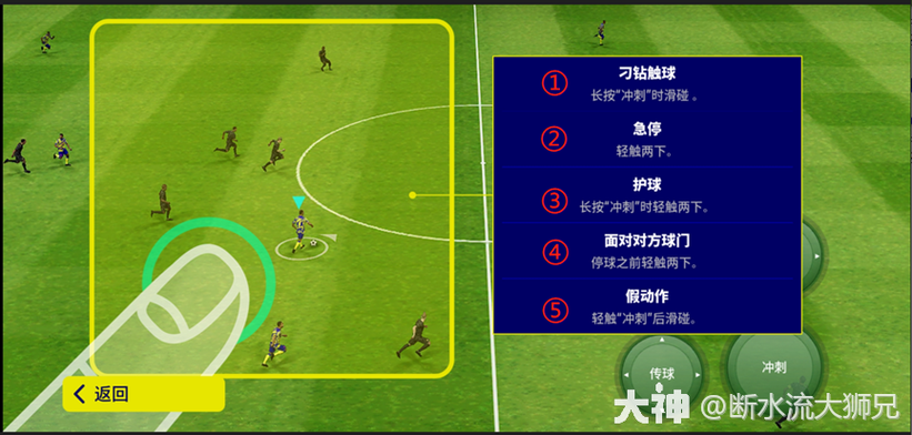 新版实况足球手游怎么过人