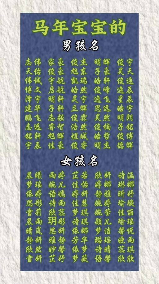属马男孩取名字寓意好的字缩略图
