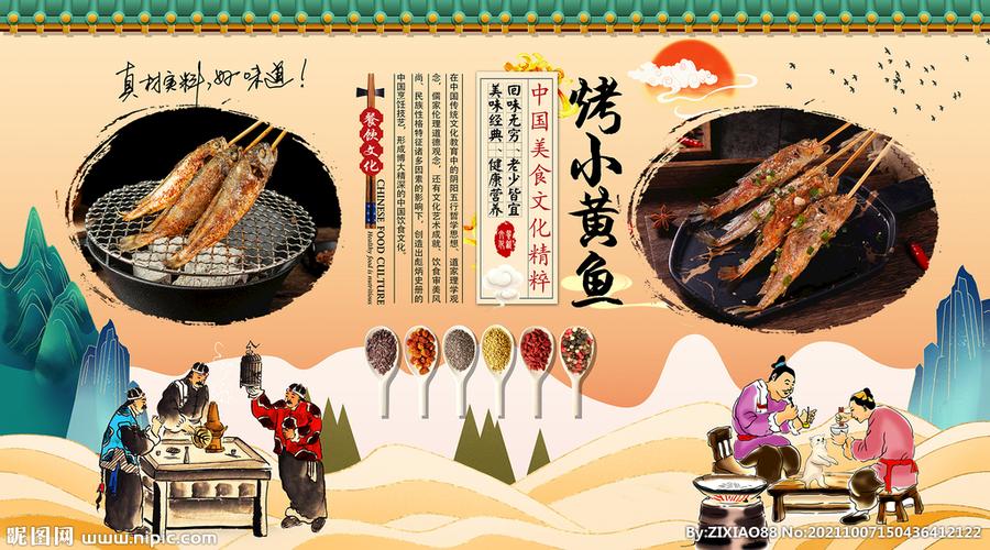 烧烤小黄鱼广告词图标