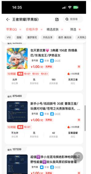王者荣耀租号
