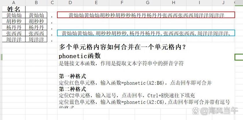 多个单元格的内容合并到一个单元格图标