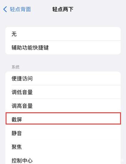 苹果背后敲两下截图怎么设置图标