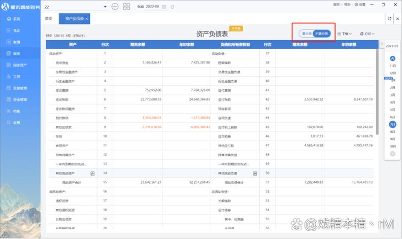 金蝶财务软件资产负债表的取数缩略图