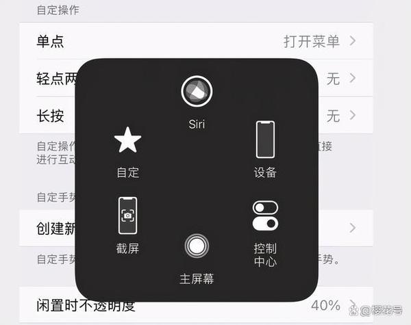 苹果X屏幕上的悬浮按钮功能怎么设置图标