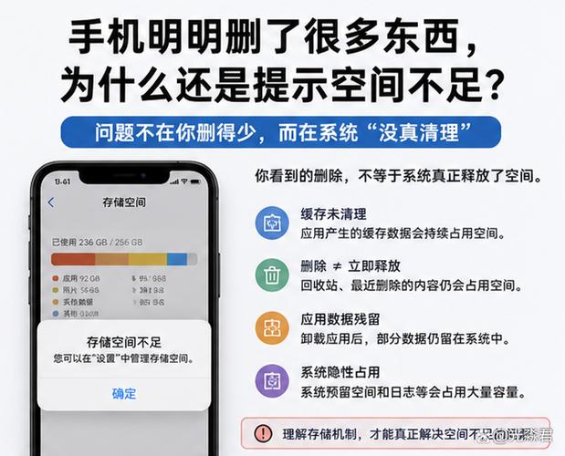 为什么苹果手机空间不足 删了很多缩略图