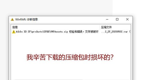 下载的压缩包显示文件损坏缩略图