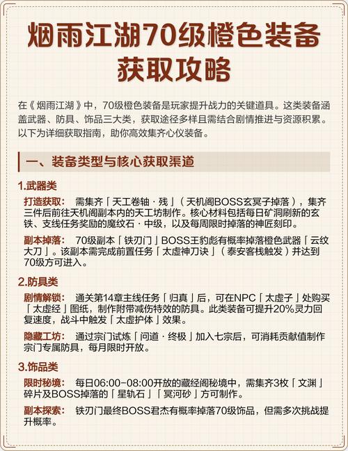 烟雨江湖70级装备任务缩略图