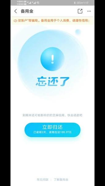 支付宝备用金逾期2天还能再借吗缩略图