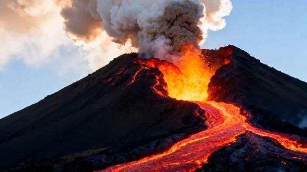 女孩掉到火山熔岩视频图标