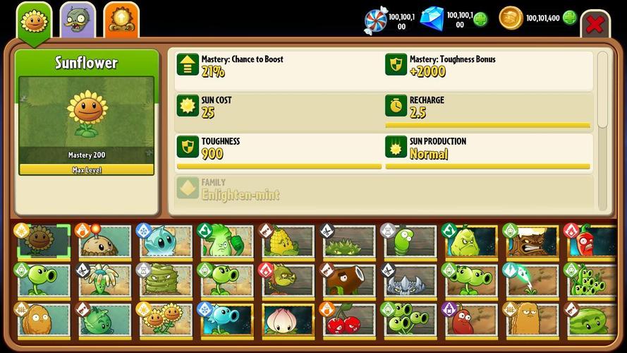 Pvz2国际版全解锁植物0阳光汉化版